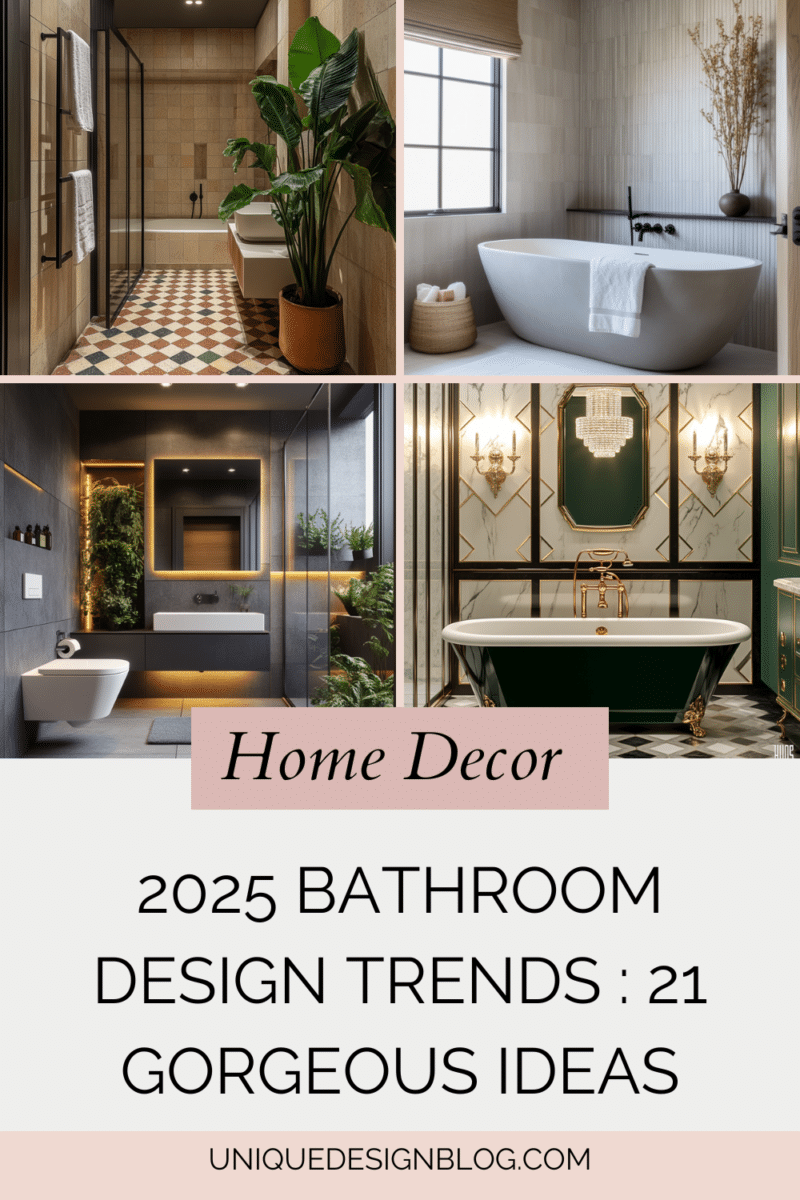 2025 Bathroom Design Trends : 21 gorgeous ideas - Unique Design Blog