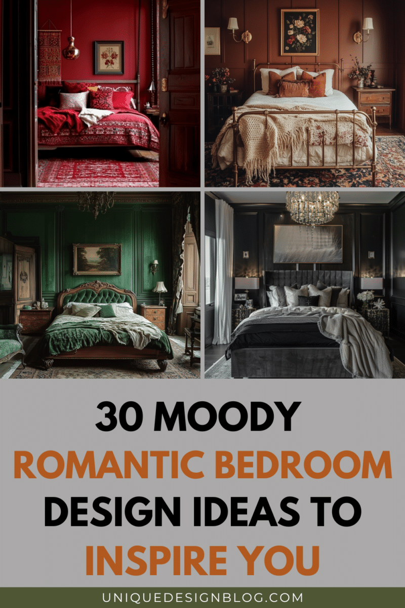 30 Moody Romantic Bedroom Ideas that you need to copy - Unique Design Blog