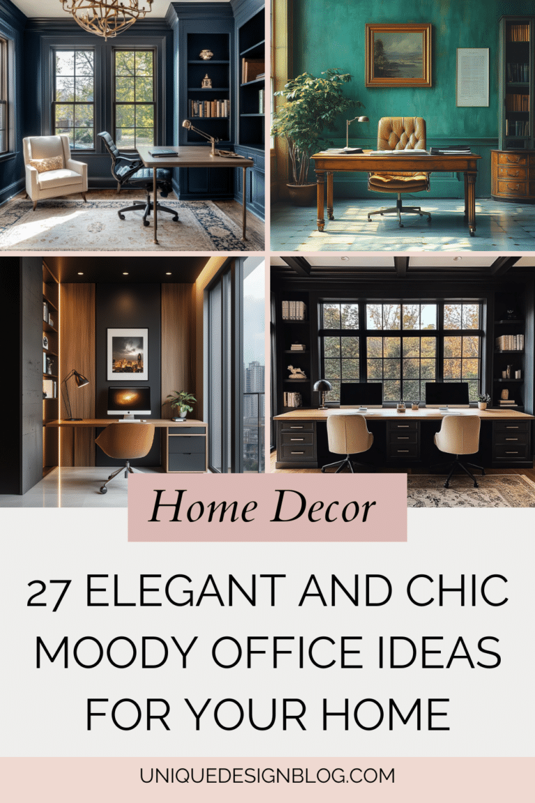 27 Elegant and Chic Moody Office Ideas for your home - Unique Design Blog
