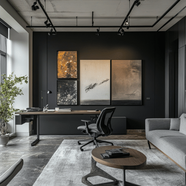 27 Elegant and Chic Moody Office Ideas for your home - Unique Design Blog