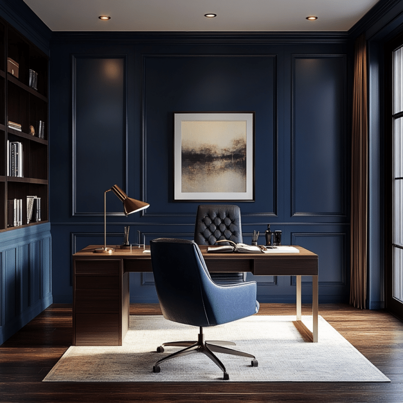 27 Elegant and Chic Moody Office Ideas for your home - Unique Design Blog