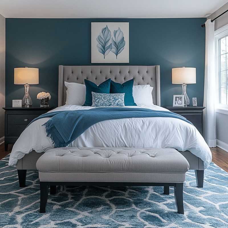 30 Stunning Teal Bedroom ideas for your master bedroom - Unique Design Blog
