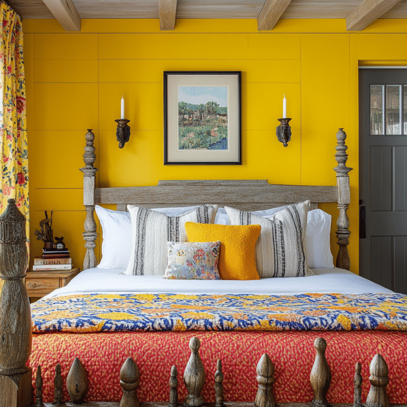 30 Cozy and Elegant yellow bedroom ideas for your home - Unique Design Blog