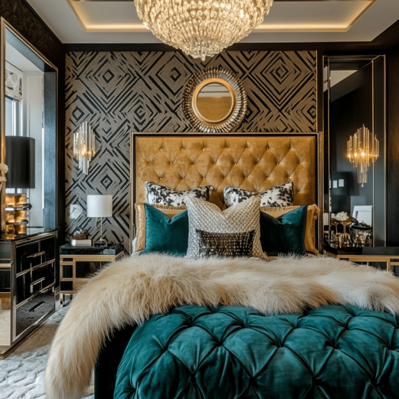 21 Chic Art Deco Bedroom Ideas to inspire you - Unique Design Blog