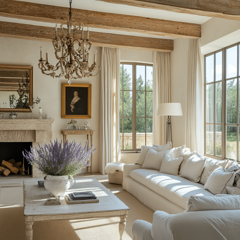 27 Elegant French Country Living Room Ideas to Copy - Unique Design Blog