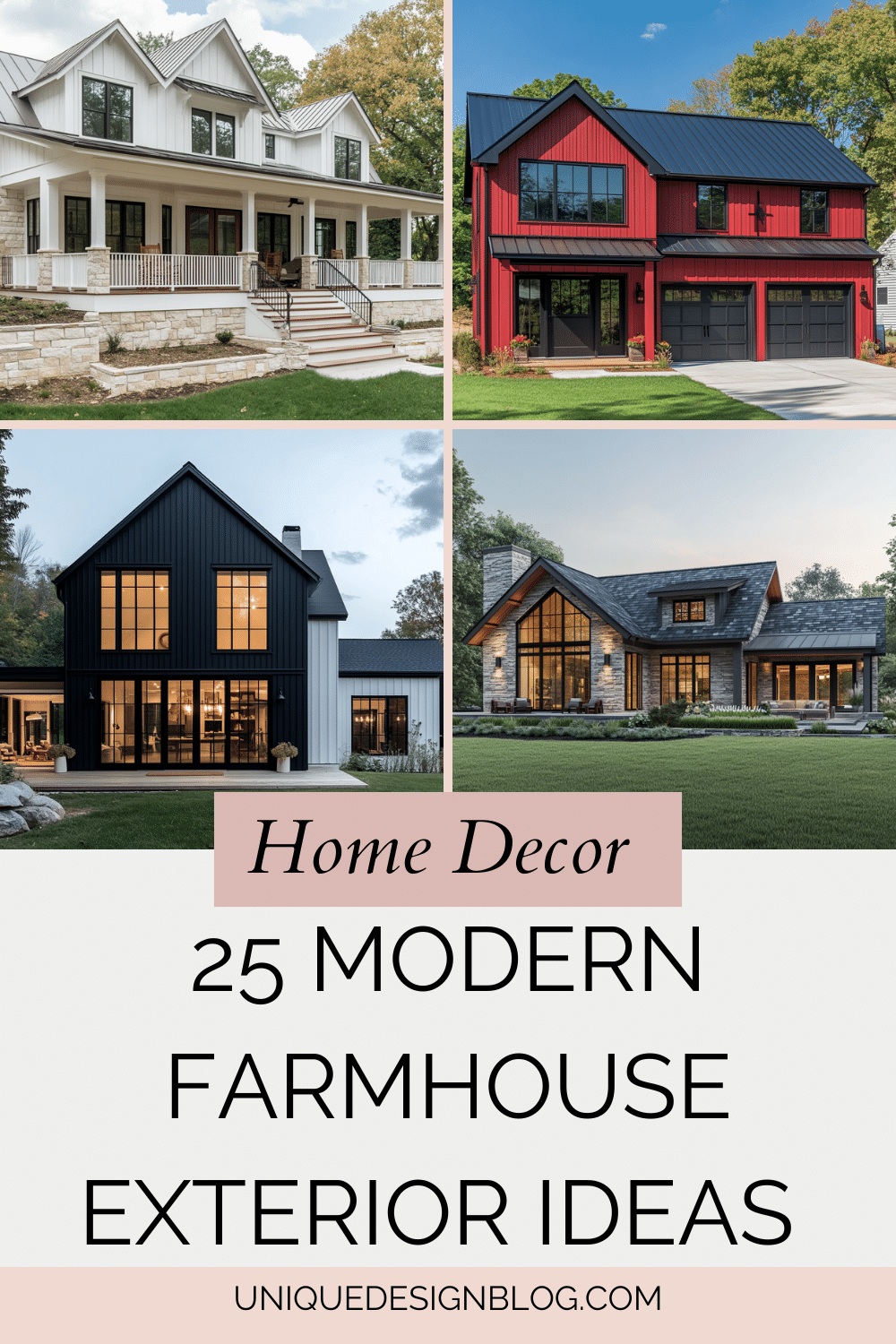 25 Modern Farmhouse Exterior Ideas for your home - Unique Design Blog