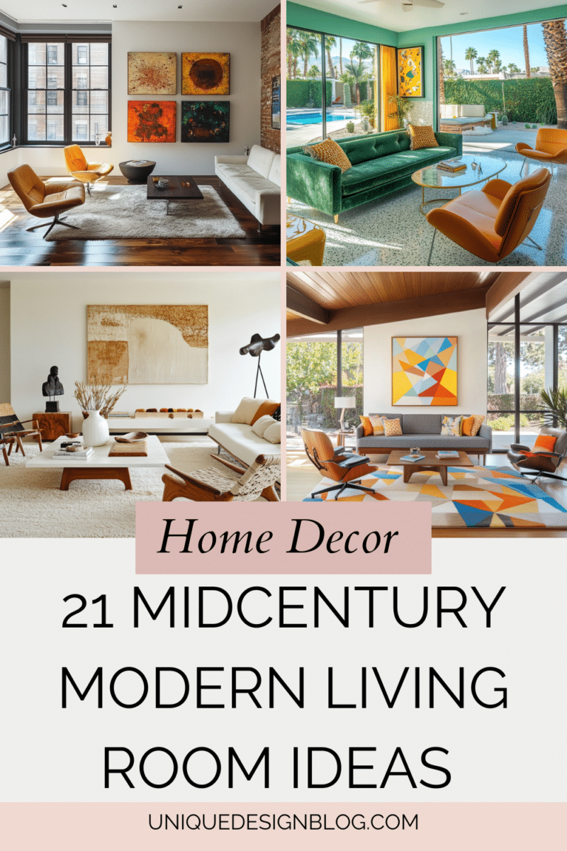 21 Mid Century Modern Living Room Ideas for your home - Unique Design Blog